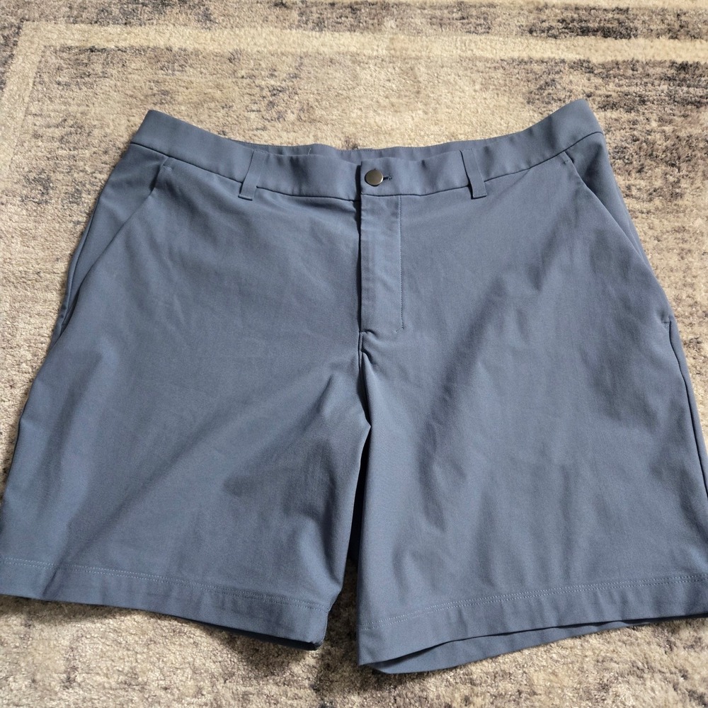 Lululemon M Slate Blue Performance Shorts 38" Waist 6.5" Inseam Athletic Golf - Picture 12 of 13